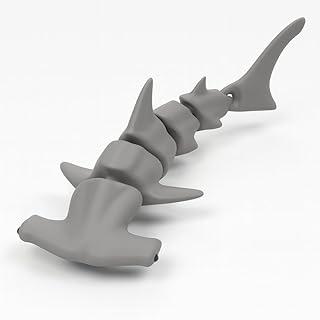 Tubarão Martelo, Shark Branco, Carpinteiro, Baleia, Golfinho, Articulado Fidget Sensorial 3D, Toy Art, Figuras Aquáticas Colecionáveis, Brinquedo Educativo Antiestresse (Tubarão Martelo)