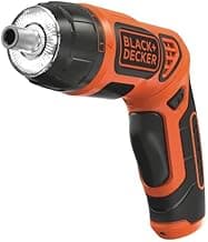 BLACK+DECKER Parafusadeira à Bateria, Encaixe de 6,35mm, Acompanha 10 Acessórios, Modelo BDCS36F, 3,6V