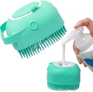 Escova de Silicone com Dispenser para Banho Formato Divertido colorido