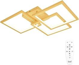 Luminária de Teto LED Moderna, Ouro Luminária Pendente Regulável, 3000K-6000K