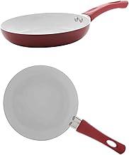 Frigideira de Alumínio com Revestimento Cerâmico Antiaderente, Cabo de Silicone, Design Moderno, Preta ou Vermelha (20 cm)