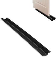 Protetor Veda Porta Duplo 70cm Preto Em Poliéster E Espuma Polietileno Impermeável Protege Conta Bichos Insetos Poeira Odores Controle Luminosidade