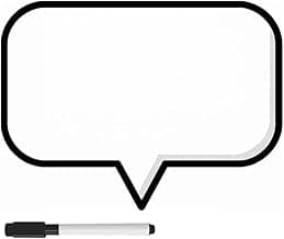 Ímã Balão de Diálogo para Anotações com Caneta Superfície Apagável 18x13cm (1, Retangular)