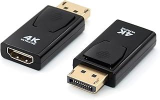 Adaptador Displayport Para HDMI 4k Compatível com HDTV, Vídeo e áudio para PC e laptop, Conversor de vídeo 4K DP DisplayPort para HDMI