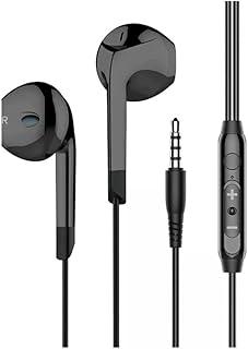 Fone de Ouvido com Fio Premium P2, Earbud Intra-Auricular, Microfone Integrado, 3ª Geração, Preto – Compatível com Smartphones, Tablets, Notebooks, PCs e Consoles.