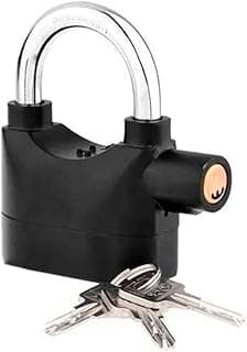 Cadeado Com Alarme Sonoro Antifurto Trava 110 Db + Chave Resistente A Água Tranca Para Bicicletas Moto Janela Alta Segurança PREMIUM ONYK