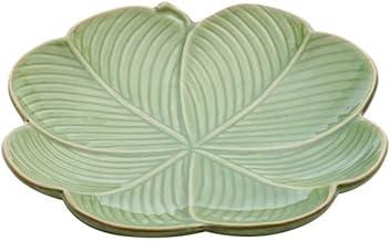 LYOR - Folha Decorativa de Cerâmica Banana Leaf Verde 27,5cm x 26,5cm x 5cm