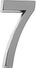 Número 7 Residencial De Casa Cromado - 20cm De Altura