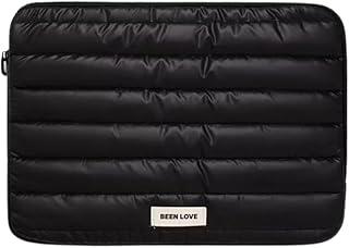 Capa Acolchoada para Notebook Impermeável até 14″ Case com Zíper Reforçado e Interior Flanelado Proteção Contra Impactos Pasta Maleta para Notebook e Macbook, PREMIUM (Preto)