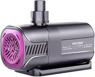 Bomba de água para aquário, bomba de retorno controlável com visor LCD, modo de fluxo constante, modo de criação de ondas e modo de alimentação, bomba submersível e em linha para lagoas (roxo)