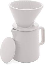 WOLFF - Bule de Cerâmica com Suporte para Filtro e Tampa Branca 600ml