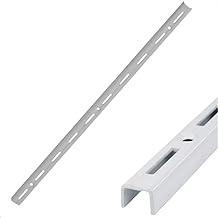 Trilho Cremalheira 1 m em Aço Branco – Para Suporte de Prateleiras, Sapateiras ou MDF