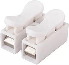 Conector de Fio LED Sem Solda, Tipo 2 Vias, Pacote com 100 Unidades, Branco