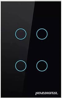 Interruptor 4x2 Smart Wifi Inteligente Nova Digital 4 Botões Lite Preto com 25.82% de desconto por R$ 57,86 na amazon