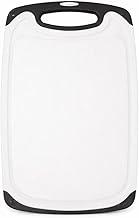 Tábua de Corte Branca com Alça Preta, Plástico Antiderrapante (Grande)