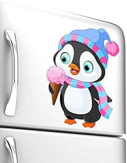 Adesivo de Geladeira Pinguim com Sorvete 25x18 cm