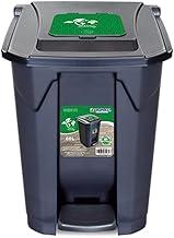 LIXEIRA 60LTS PRETA C/RODA PEDAL TAMPA CLICK