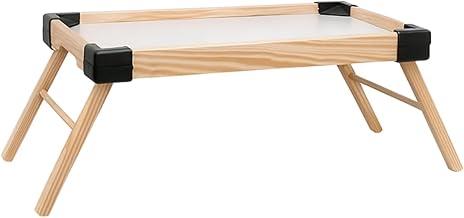 Bandeja De Café Da Manhã Dobrável Em Madeira Mesa Portátil Cor Natural
