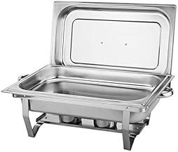 Rechaud Retangular 9 Litros Com 1 Cuba Banho Maria Aço Inox Gourmet Buffet - Brinovar