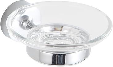 Saboneteira Redonda Para Banheiro Porta Sabonete De Parede Aço Inox Cromada