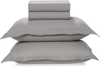 Karsten Jogo De Cama Tom Titanio Queen 200 Fios 100% Algodão 4 Peças