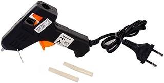 Pistola de Cola Quente Mini elétrica portátil Bivolt 127V-220V 8W Compacta Preto e Laranja para Artesanato e Projetos Artísticos trabalhos manuais EVA papelão tecido madeira