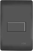 CONJUNTO INTERRUPTOR PARALELO 16A/250V HABITAT 4X2" BLACK - FAME