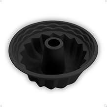 Forma de Silicone Redonda Preta 24 cm Para Pudim Flan Bolo e Cremes Antiaderente com 10 cm de Altura