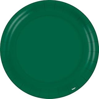 PRATO PAPEL REDONDO 18 cm FESTA COLORS VERDE ESCURO 08 un.