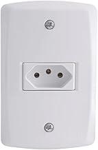 Tomada Simples 3P 20A Placa Espelho Gelo Bivolt 127V e 250V Com Inmetro