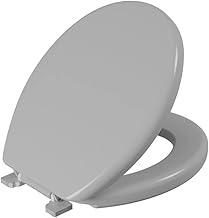 Assento Sanitário Almofadado Reforçado Astra Cinza Claro para Louças Ovais e Deca