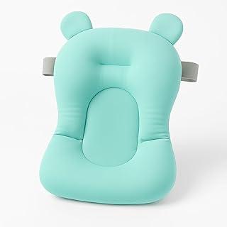 Almofada Banho Bebê Antialérgico Alças Reguláveis Rede Apoio Antideslizante Poliéster Poliestireno e Elastano. (Azul Ciano)