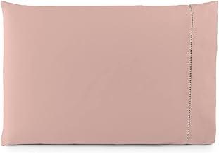 Kit 02 Fronha Ponto Palito Percal 180 Fios Algodão (Rosa.)