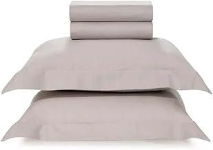 Karsten Jogo de Cama Bossa Prata Queen 100% Algodão 4 peças 300 Fios