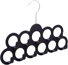 LYOR - Cabide de Plástico Emborrachado para Lenços e Cintos Preto 30cm x 3,5cm x 20,5cm