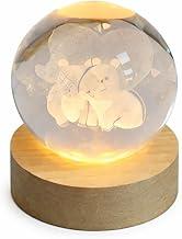 Luminária de Mesa Capivara em Cristal 3D, Base com LED, Design Sortidos, 6cm x 6cm x 7,5cm