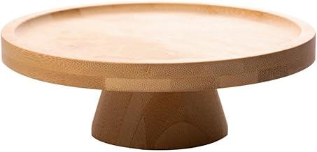 LYOR - Prato para Bolo de Bambu com Pé 20cm x 7cm