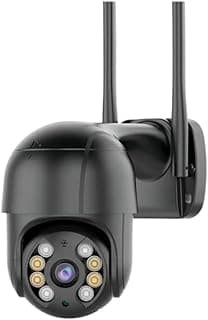 Câmera De Segurança Para Parte Externa Da Casa Com Wi-Fi E Rotação De 320º Horizontal e 110° Vertical Visão Noturna E Sensor De Movimento (PRETA)