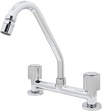 Torneira Pia Misturador Cozinha Bancada Bica Móvel Cromado Metal 1/4V