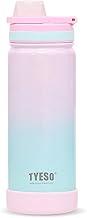 TYESO - Copo Térmico 600ml Inox Garrafa com Cores Gradientes - Garrafa Térmica Adequada para Bebidas como Agua, Chá Gelado, Café e Granizados(Rosa Azul)