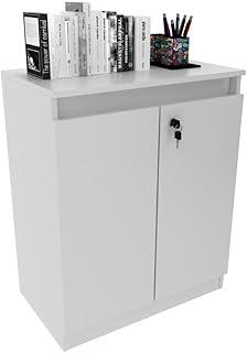 Balcão Escritório com Chave Multimóveis Vcr25046 Branco