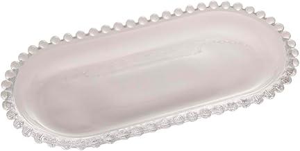 WOLFF - Travessa Oval de Cristal 24cm x 12cm x 2cm - Linha Pearl