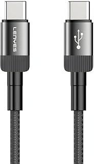 Cabo USB-C para USB-C 60W - Carregamento Rápido PD, 1 Metro, Nylon Trançado e Alumínio - Compatível com MacBook, iPad Pro, iPhone 15/16 e dispositivos com Entrada Tipo C