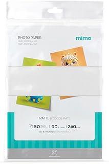 Mimo - Papel Fotográfico Fosco - A4-240g - 50 Fls - Qualidade Premium - Controle de Absorção da Tinta Para Melhor Absorção e Resistente a Água - Gramatura de 240 g/m²