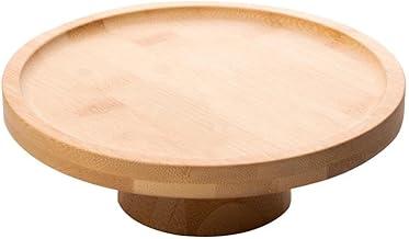 LYOR - Prato para Bolo de Bambu com Pé 18cm x 6cm