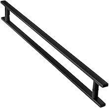 Puxador Porta Pivotante Madeira E Vidro 60cm Aço Inox 304 Escovado Diversas Cores - Brinovar (PRETO)