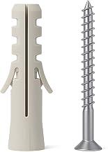 Sfor | Parafuso A/A Cabeça Chata Inox 5,5x50mm – Aço Carbono + Bucha Nylon 8mm – Poliamida – Pacote com 5 Peças