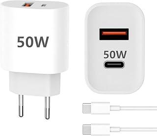 Carregador de Parede Super Turbo 50W Bivolt – 2 USB + 1 USB-C, Carregamento Rápido para Celular, Tablet e Outros Dispositivos