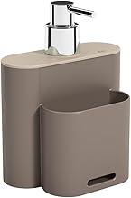 Dispenser Flat 500 ml, 9 x 13 x 16,5 cm, Warm Gray e Light Gray, Coza