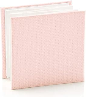 Álbum de fotos Ical, encadernação sanfona autocolante, folhas de papel especial branco, para 12 fotos 10x10cm - compatível com Polaroid - linha Sanfonado - modelo rosa-claro bolinhas - 460